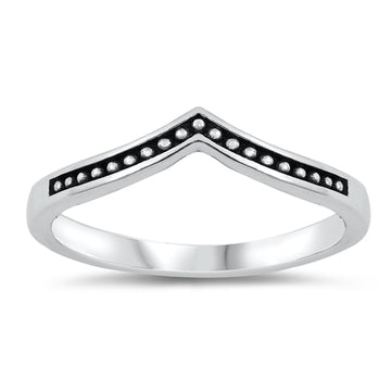 Plain Ring Bali Chevron Midi Band Thumb Ring 925 Sterling Silver